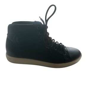 Ecco Women’s Black High Top Trainers Leather size US9.5
